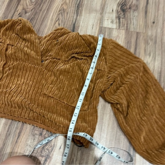 Free People FP MOVEMENT Bring The Heat Corded Corduroy Pullover Top Sweatshirt - Picture 8 of 12